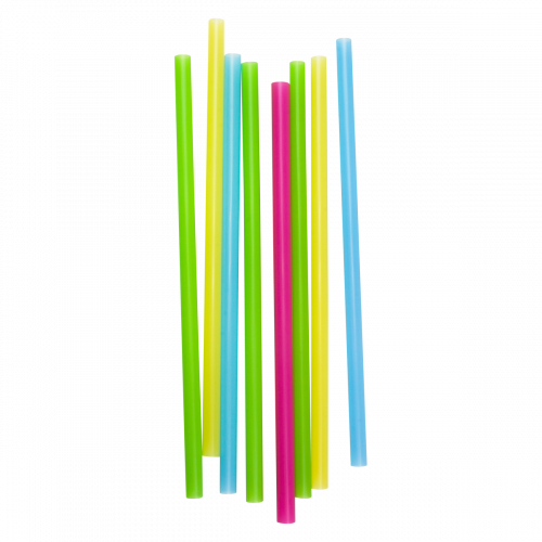 Пластиковые трубочки для напитков прямая для Bubble Tea 12 x 250 мм, цветные, 250 шт
