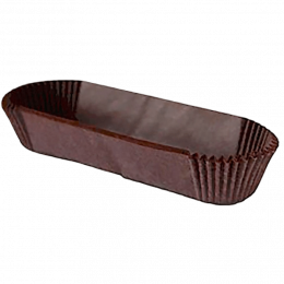 Тарталетки бумажные овальные коричневые, 33 x 83 x 22 мм, 1000 шт (1/8)