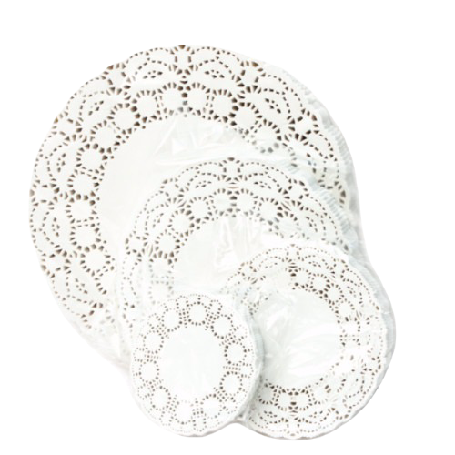 Ажурная салфетка, круглая D=24 см, 250 шт