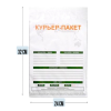 Курьерский пакет с печатью 240 x 320 мм, клапан 40 мм, белый