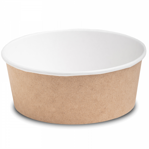 Контейнер круглый, OSQ Round Bowl 700 мл, крафт, БЕЗ КРЫШКИ